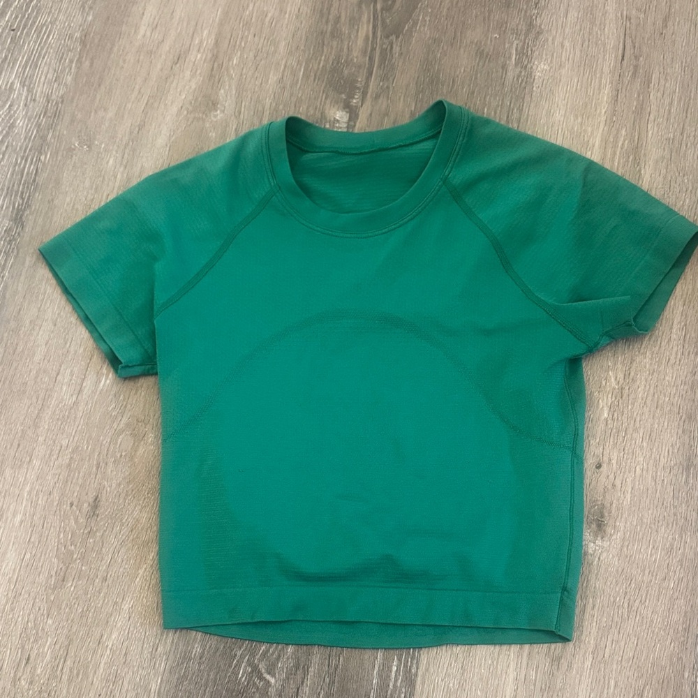 lululemon athletica swiftly tech cropped short sleeve shirt (sz 4)